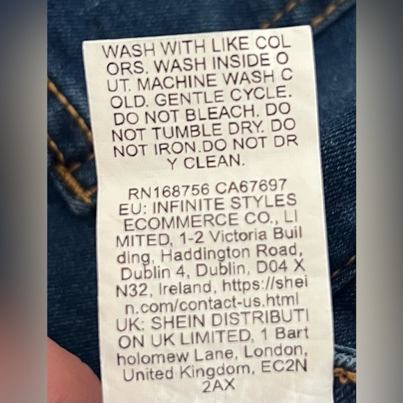 SHEIN Teen Distressed Denim Shorts Size 10-11Y NWOT - Picture 5 of 5